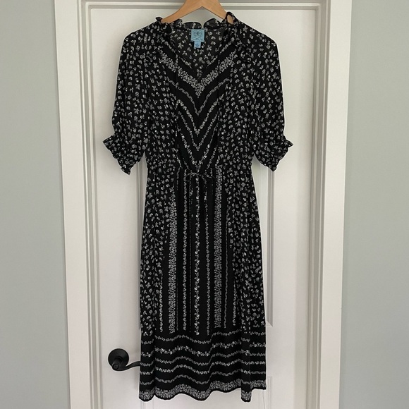 Cece Peasant Midi Dress Size S Bloomcore - Picture 3 of 10